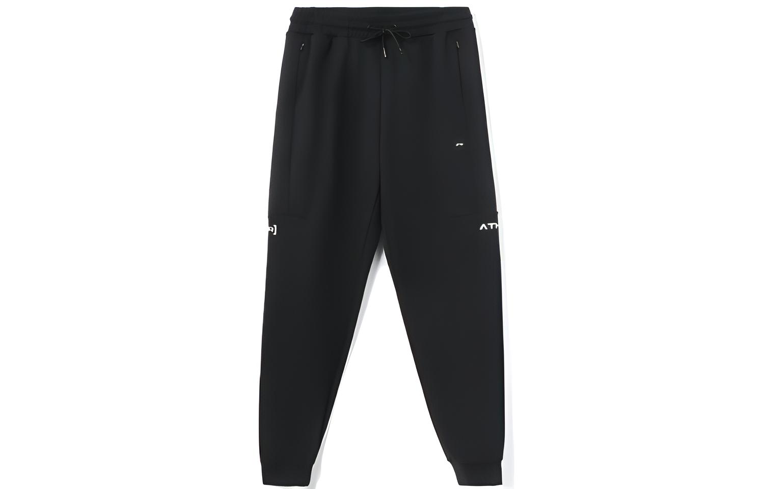 

LINING Фитнес серия вязаные спортивные штаны мужские черные