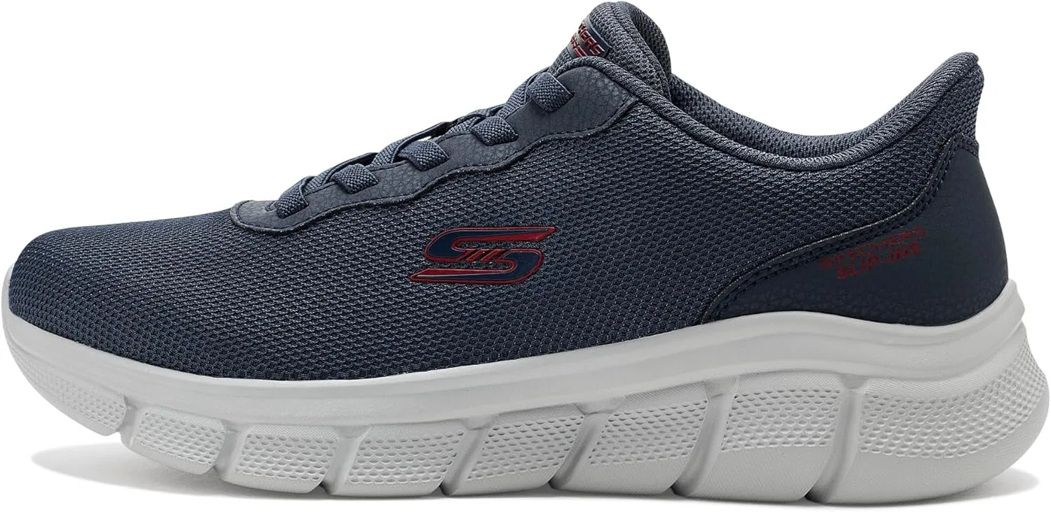 Мужские слипоны Skechers Bobs B Flex Glacial Edge, Dark Navy Blue — фото 4