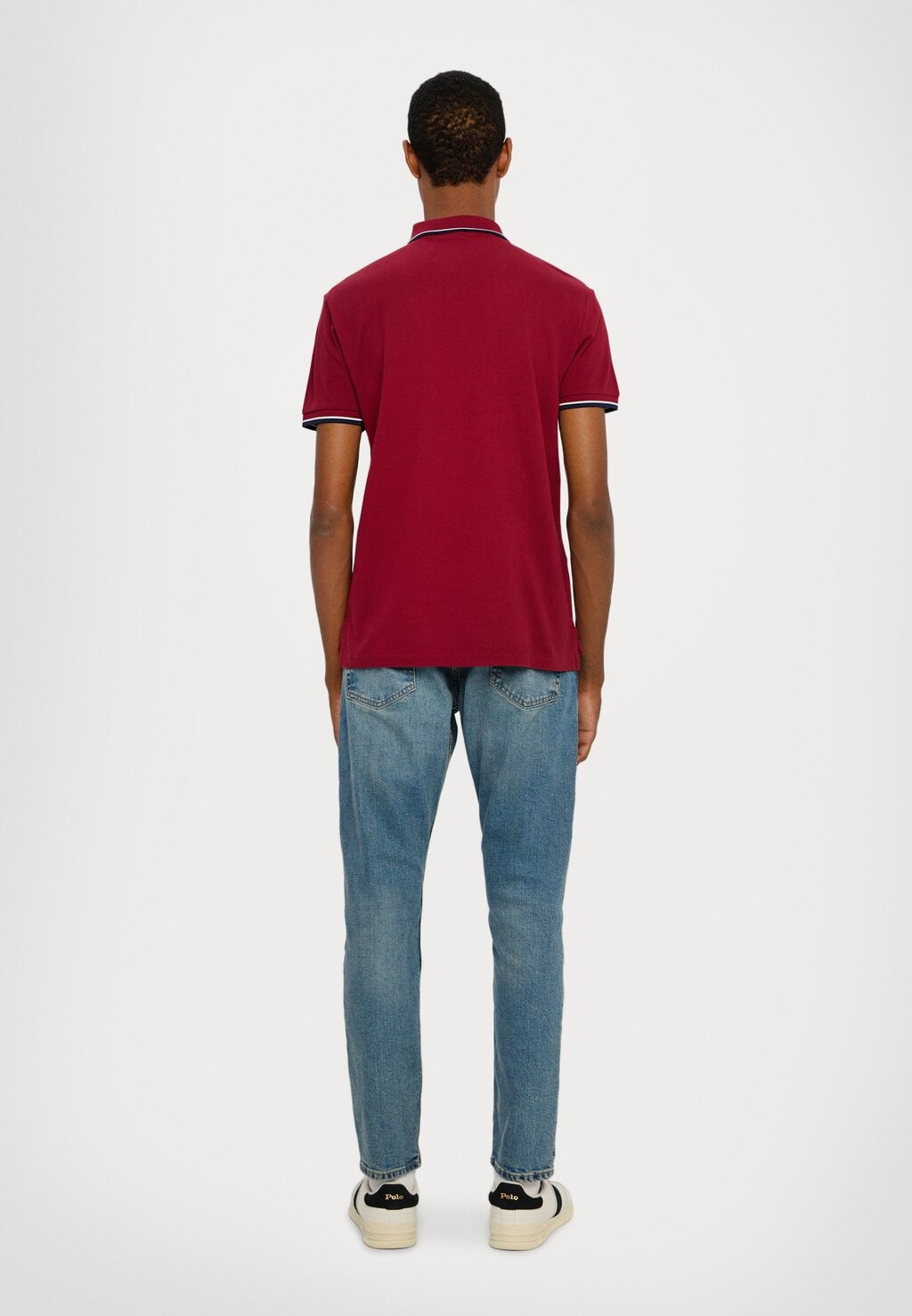 

Поло CUSTOM SLIM FIT MESH POLO SHIRT Ralph Lauren, темно-красный