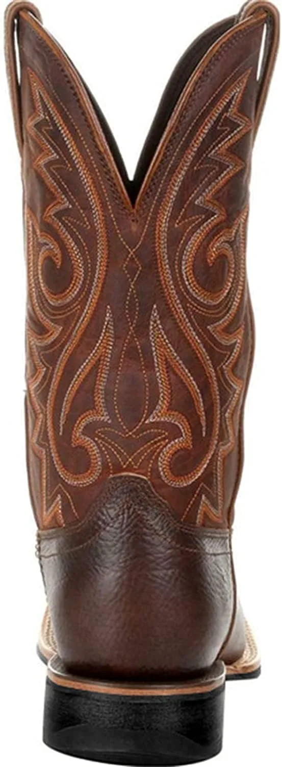 

Западные ковбойские сапоги для мужчин, кожаные ретро с вышивкой, средние по высоте, с толстой подошвой, легкие и прочные деревенские западные сапоги для мужчин Generic, коричневый