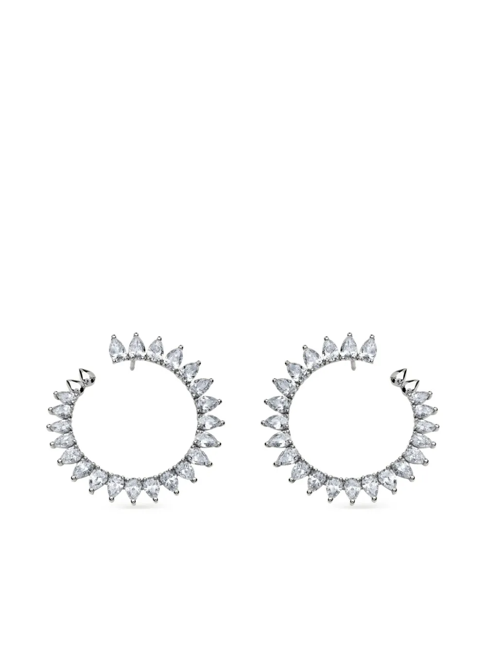 

Серьги из белого золота с бриллиантами Jewels Aficionado, серебяный