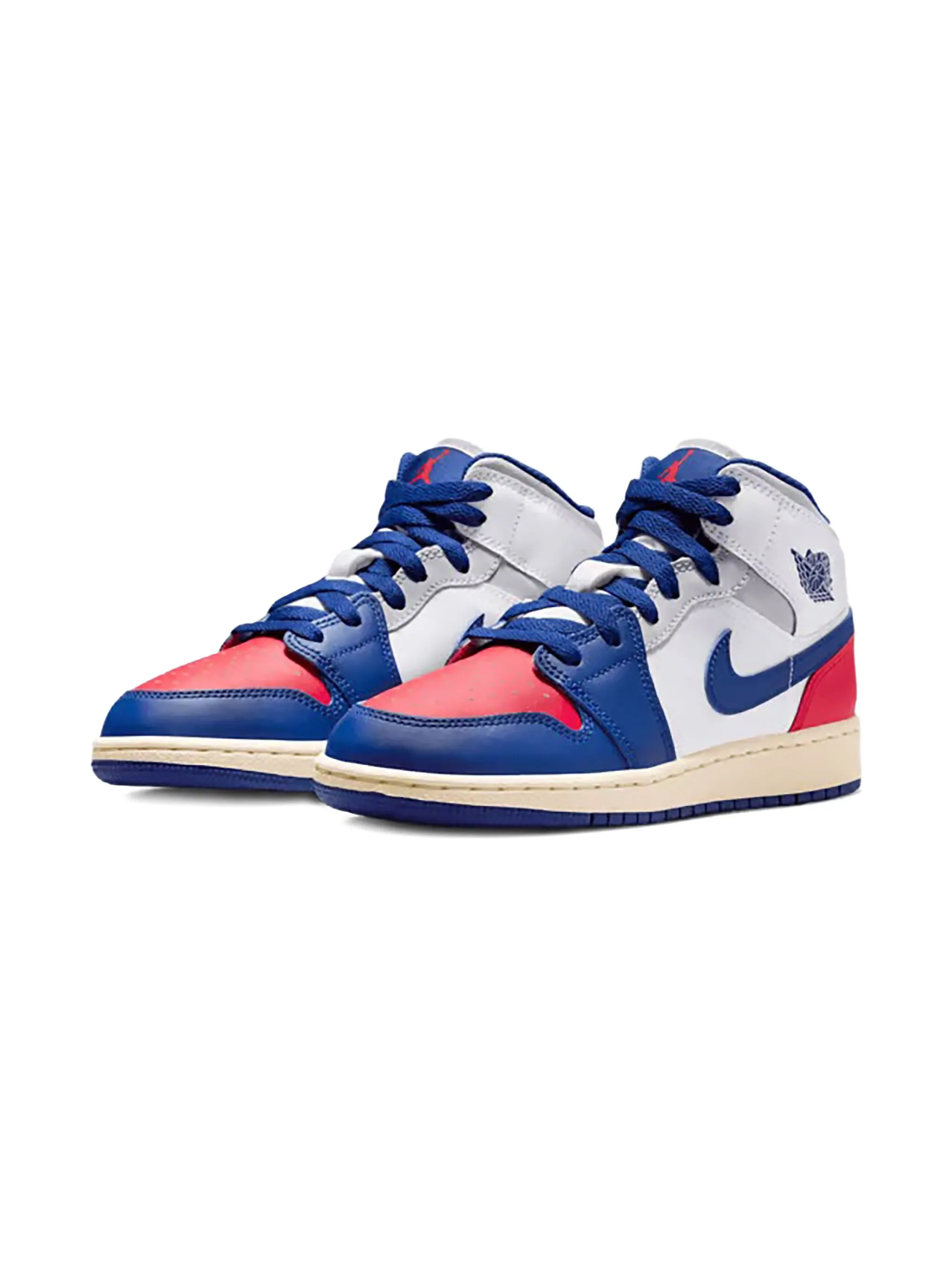Кроссовки Air Jordan 1 Mid Rare Air Jordan Kids, белый — фото 2