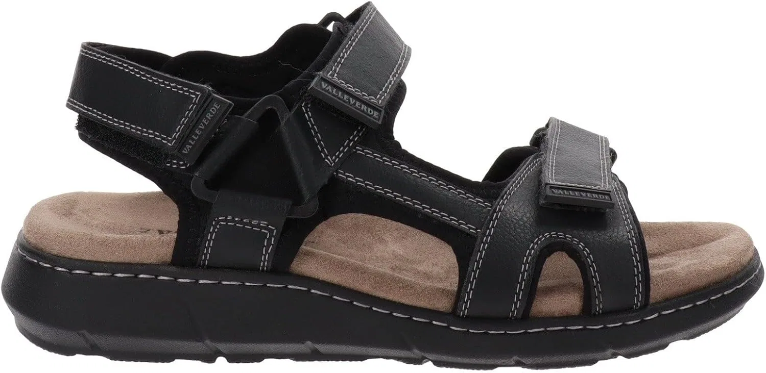 Valleverde - Мужские сандалии из искусственной кожи, Black