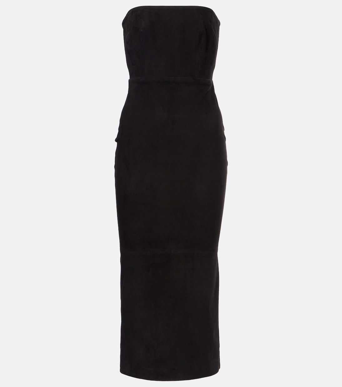 

Замшевое платье миди Alex Perry, черный