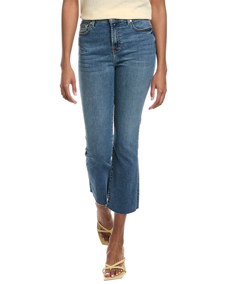 

7 For All Mankind Felicity Джинсы с высокой талией и облегающими штанинами, синий
