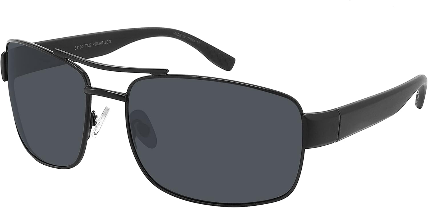 

Поляризованные солнцезащитные очки Edge I-Wear в стильном закругленном квадратном дизайне с очень темными линзами для мужчин и женщин (матовый черный, серый) EDGEIWEAR, Matte Black