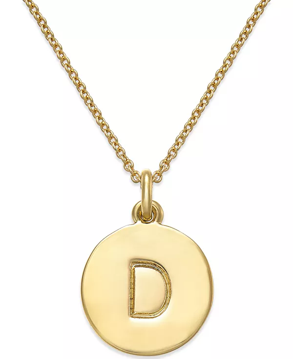 

Ожерелье с подвеской в виде инициалов, позолоченное 12 карат, 17 дюймов + удлинитель 3 дюйма Kate Spade New York, d