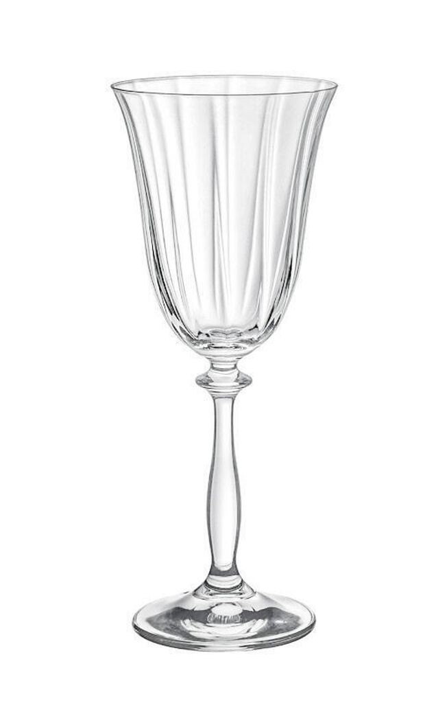 

Бокалы для вина Бокал для белого вина Angela Optic хрустальные бокалы рифленые прозрачные 250 мл набор из 6 шт. Bohemia Crystalex