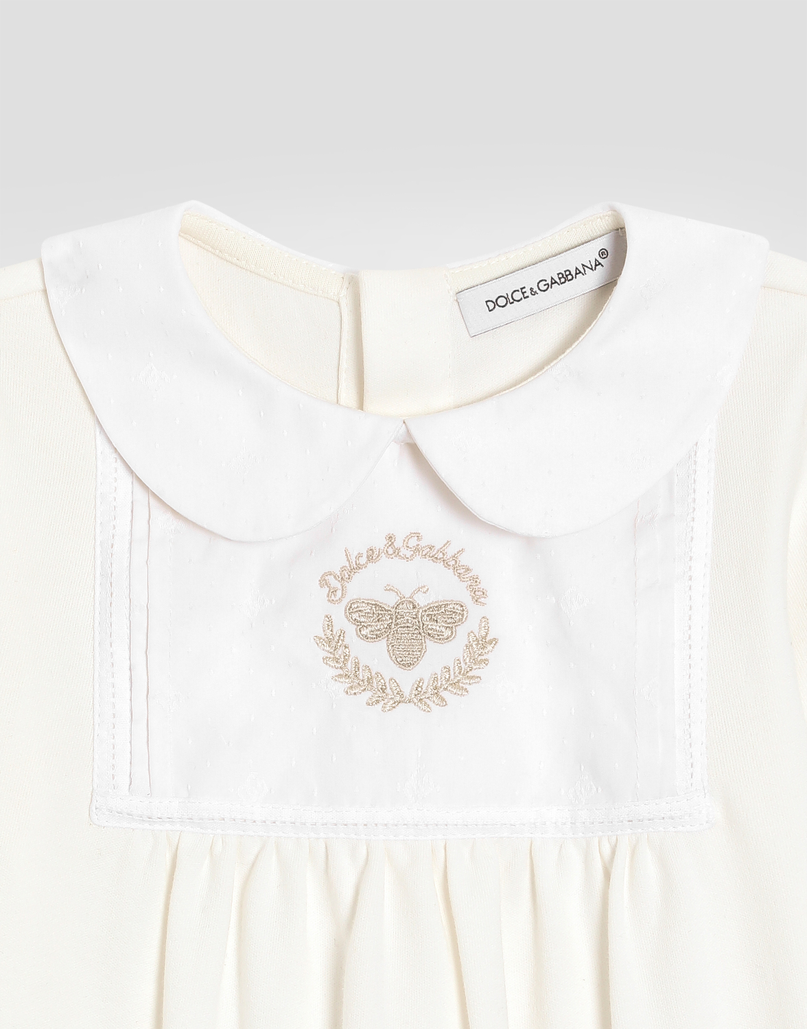 Подарочный набор из 3 предметов из интерлока и жаккарда с вышивкой DG Dolce&Gabbana, белый — фото 4