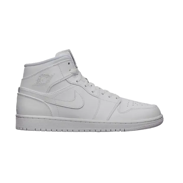 

Кроссовки Air Jordan 1 Mid 'White', белый, Белый;серый, Кроссовки Air Jordan 1 Mid 'White', белый
