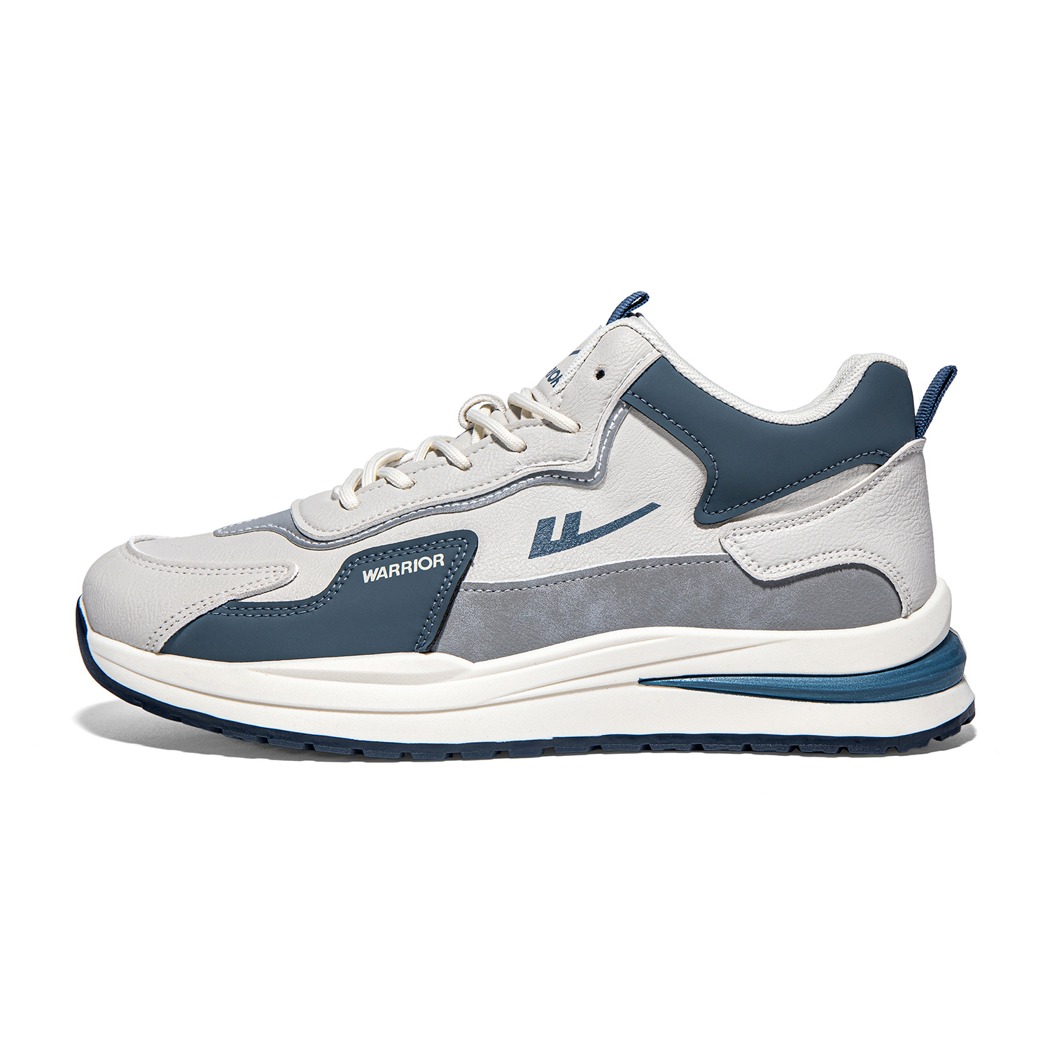 

Warrior Athletic Shoes Амортизирующие Повышающие Росту Легкие Высокие Скейтборд Кроссовки Мужские Бежево-Голубые, Бежево-Голубые [Кожа]
