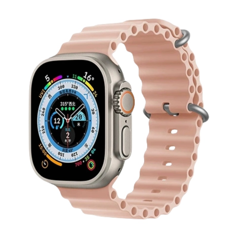 

Wepro Часы Strap Apple Compatibility Silicone Material, Pink Sand-Ocean Strap