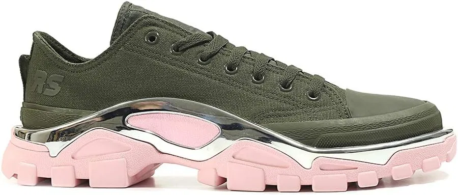 Кроссовки Adidas by RAF Simons Detroit Runner (оливково-розовый/серебристый) EU