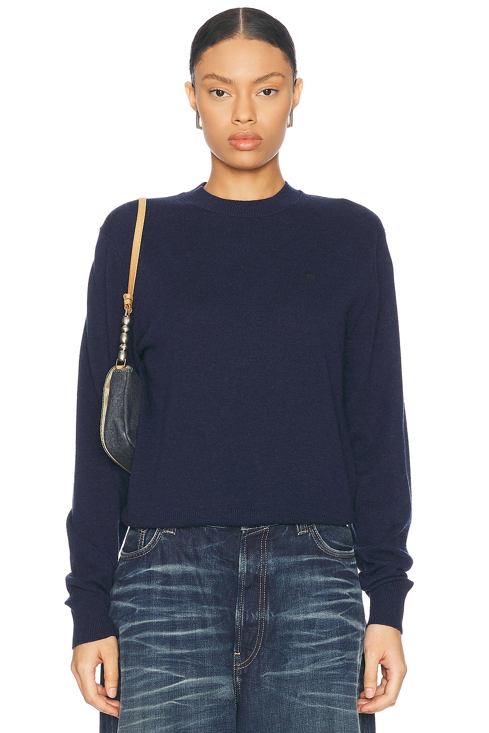 

Свитер Kalas с круглым вырезом Acne Studios, цвет Navy Melange