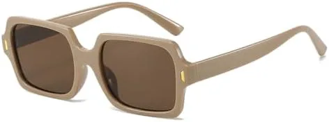 

Ретро-квадратные солнцезащитные очки для женщин с защитой от УФ-излучения UV400, модные солнцезащитные очки для мужчин с градиентным покрытием MTZJH, Khaki Tea