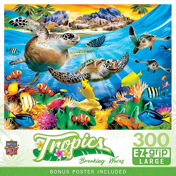 

Шедевры тропиков - Прибойные волны, 300 деталей, пазл EZ Grip Masterpieces Puzzles, multicolor