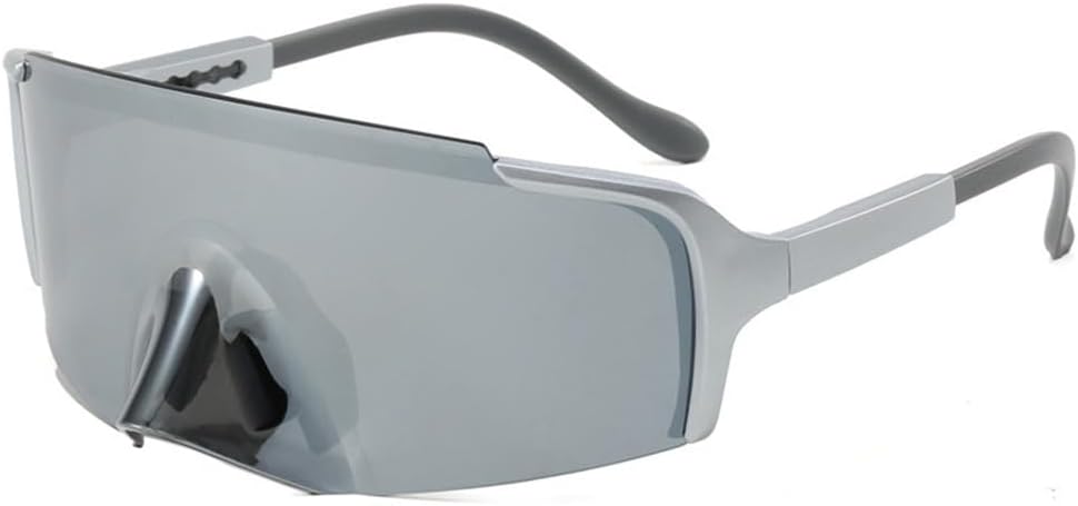 

Солнцезащитные очки для активного отдыха на открытом воздухе для мужчин и женщин, походные очки, велосипедные очки, солнцезащитные очки без оправы с индивидуальным дизайном KTUCN, Silver