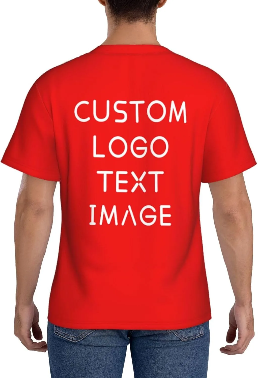 Футболка с полной запечаткой Custom T Shirts с логотипом — фото 3