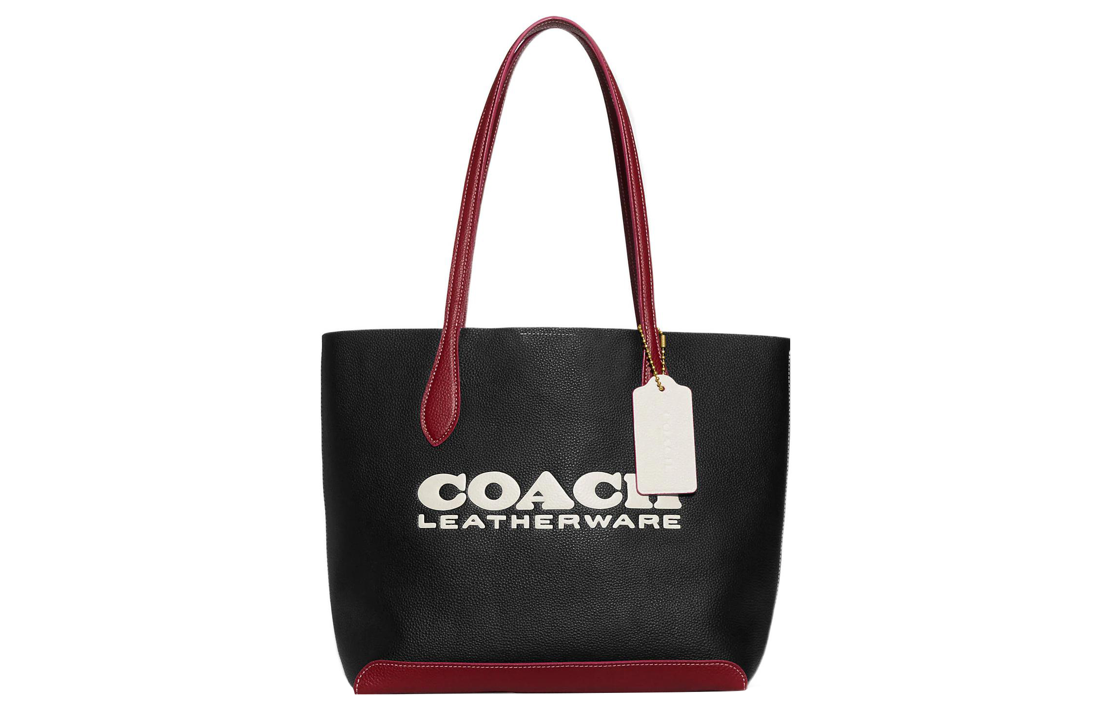 

COACH Сумка-шоппер Kia из шагреневой кожи, женская, черная