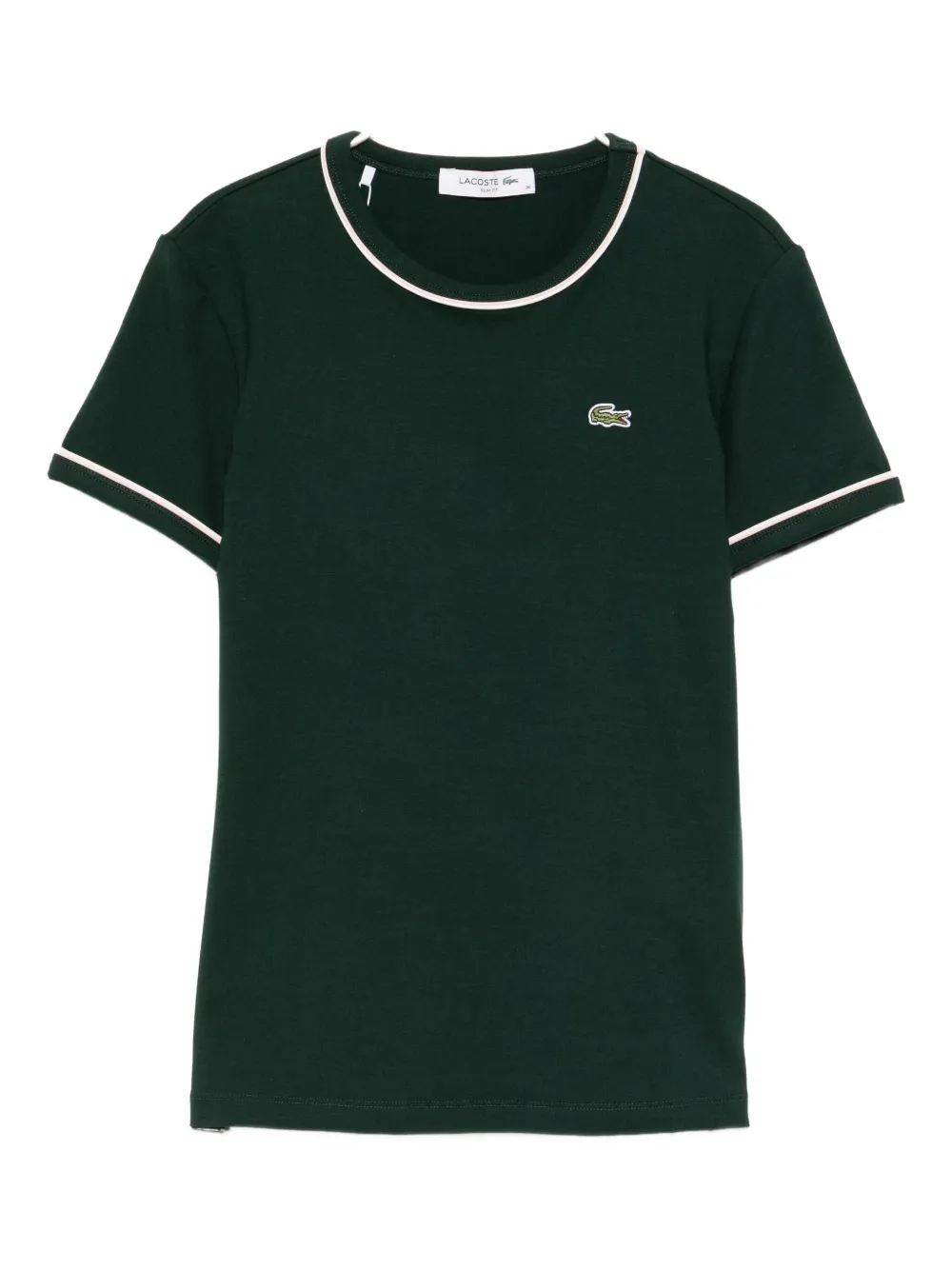 

Футболка с контрастной отделкой Lacoste, зеленый