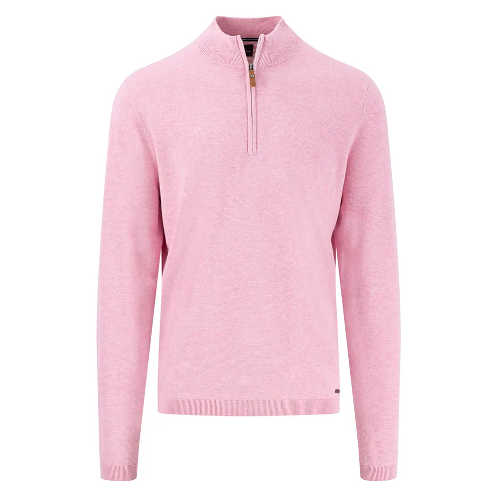 

Свитер Fynch Hatton Air Cotton half zip, розовый