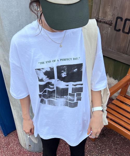 

ISOOK Футболка с монохромным фотопринтом, Chiica Select, белый