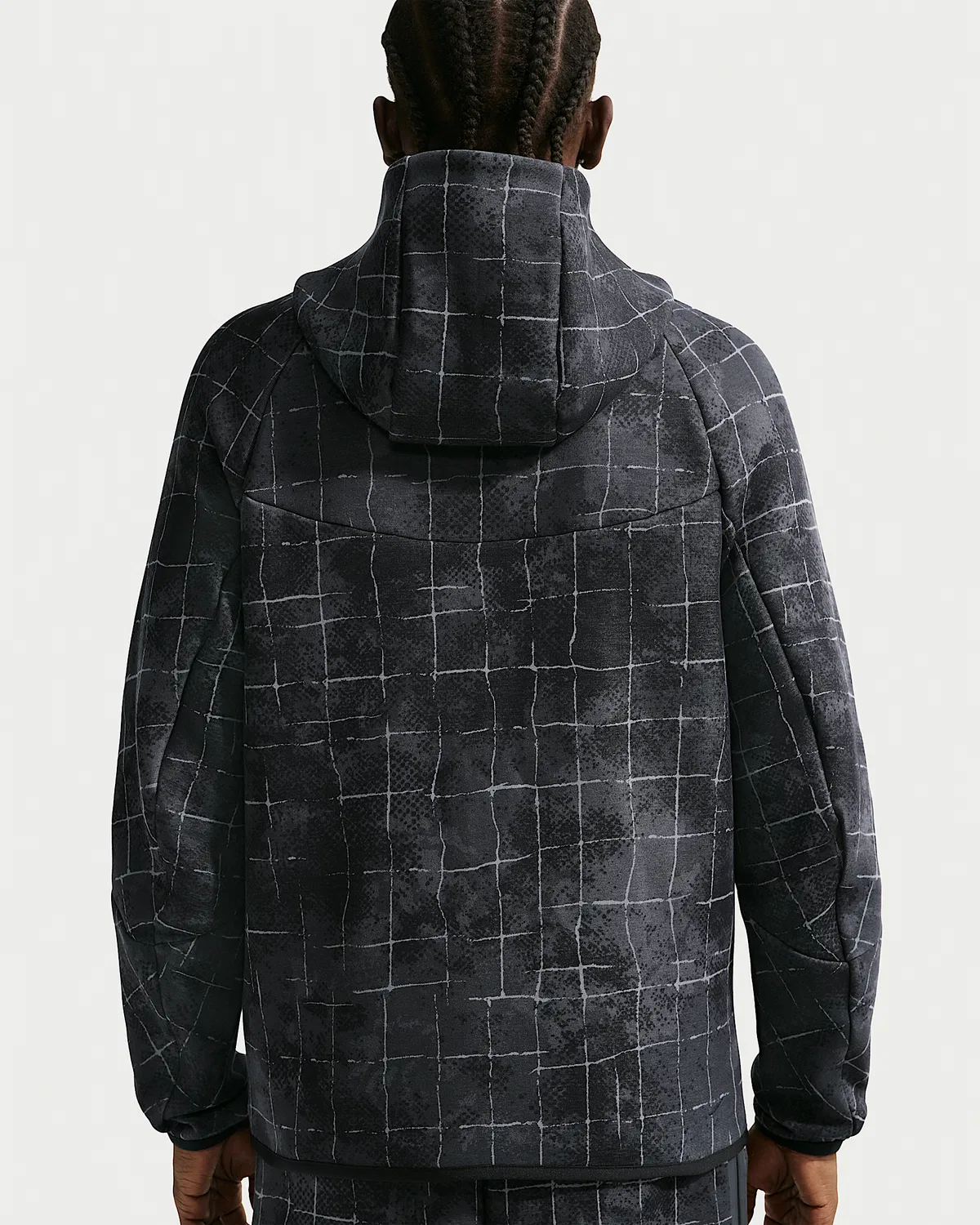 Мужская флисовая куртка на молнии Nike Tech Windrunner, Iron Grey/Black — фото 2