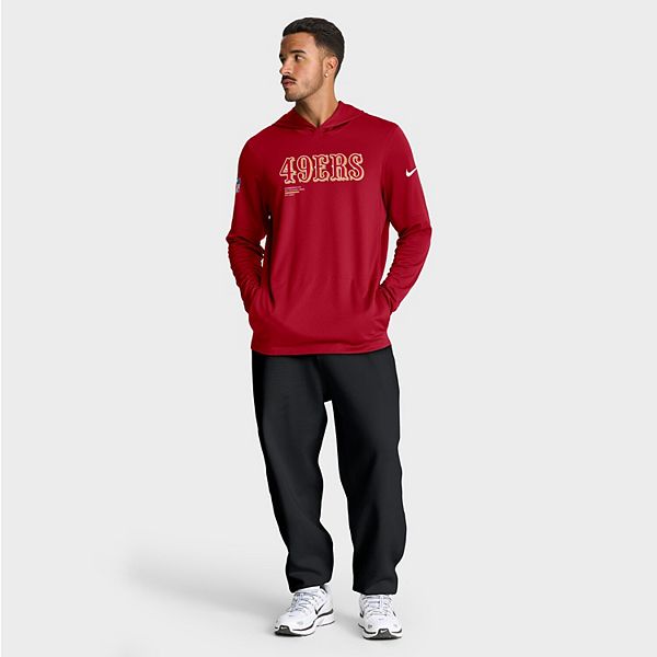Мужская алая толстовка с длинным рукавом San Francisco 49ers Big & Tall Sideline Performance Nike — фото 4