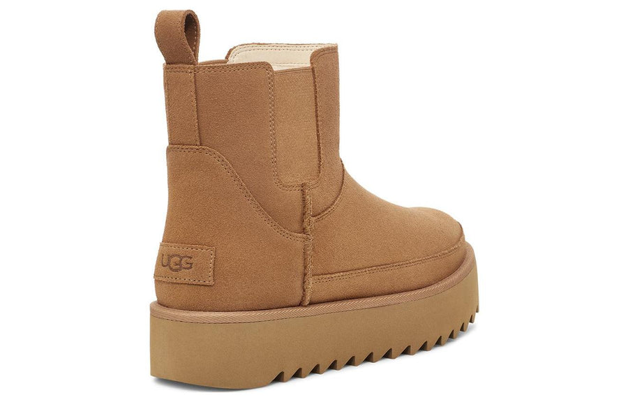Кроссовки (WMNS) UGG Classic Chelsea Platform Mini Boot 'Chestnut', желто-коричневый — фото 4