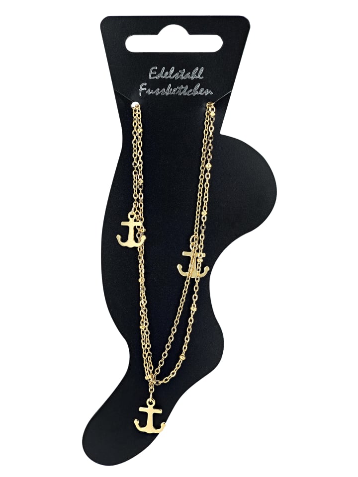 

Adeliás Женский браслет из нержавеющей стали 24+5 см в золотом исполнении