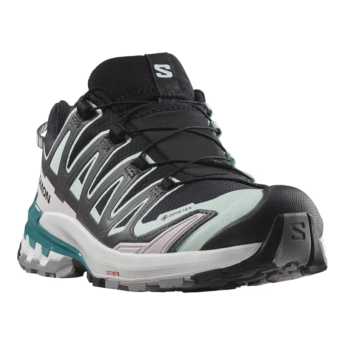 Кроссовки для бега по пересеченной местности Salomon XA PRO 3D V9 женские, черный/белый — фото 3