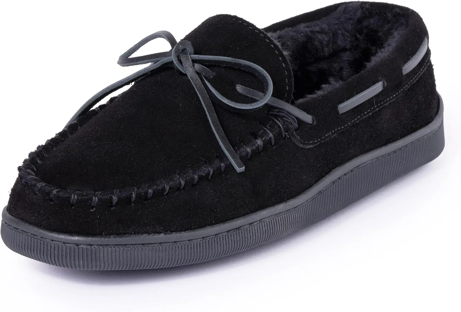 Мужские слипоны Minnetonka на меху, Black