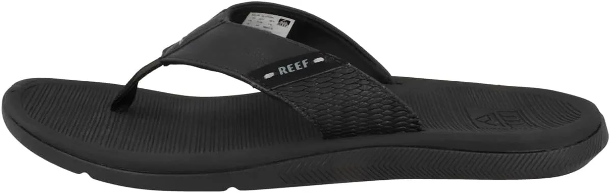 Мужские вьетнамки REEF Santa Ana, поддержка свода стопы, водостойкие, подошва не оставляет следов, черный — фото 2