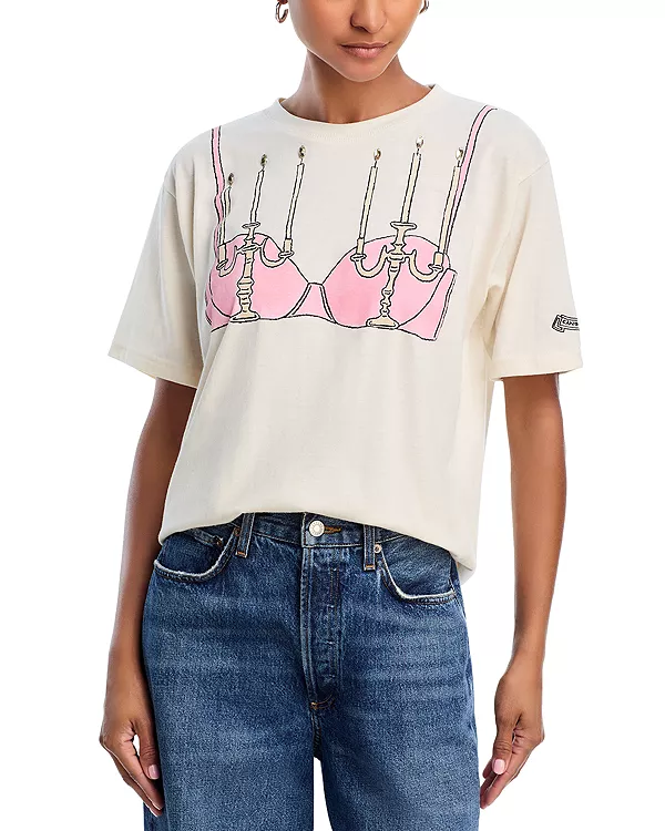 

Футболка с принтом «Подсвечник» - эксклюзив. Aqua, белый