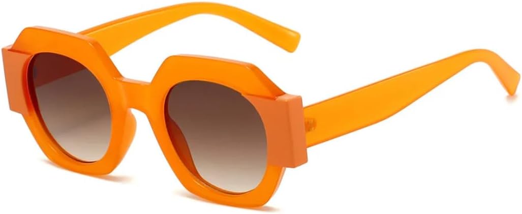 

Роскошные модные женские солнцезащитные очки с леопардовым принтом, двухцветные, винтажные оранжевые градиентные, панк-очки для мужчин, солнцезащитные очки UV400 SZVVBKK, Jelly Orange Brown