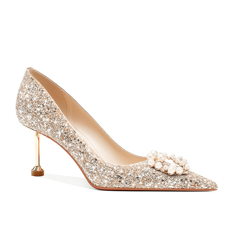 

Туфли женские на высоком каблуке Meiai, цвет Rose gold 6.5cm