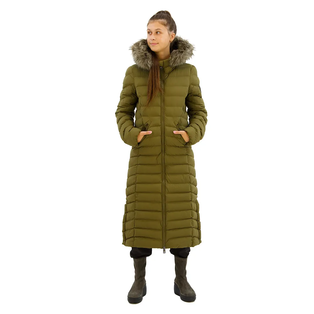 

Куртка Superdry Fuji Faux Fur Longline, коричневый