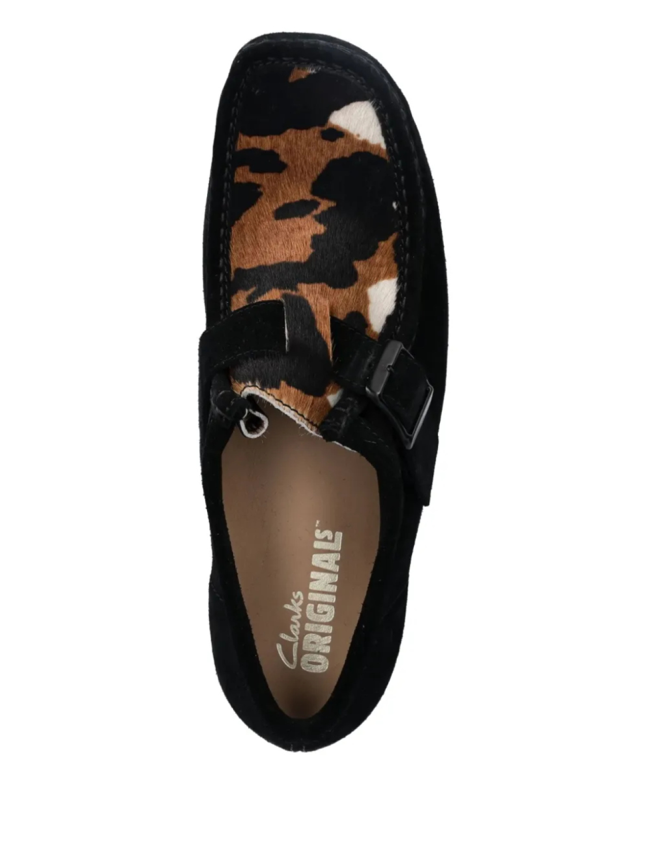 Лоферы с пряжками и леопардовым принтом Clarks Originals, черный — фото 3