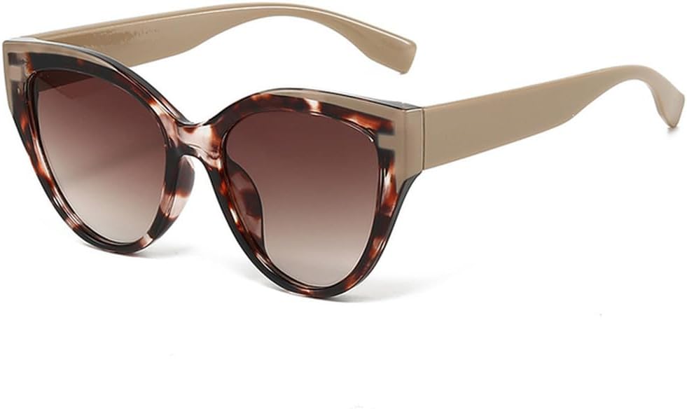 

Модные солнцезащитные очки «кошачий глаз» для женщин, крупная оправа, роскошные винтажные солнцезащитные очки с градиентным покрытием и защитой от УФ-излучения UV400 LVTFCO, Khaki Tea