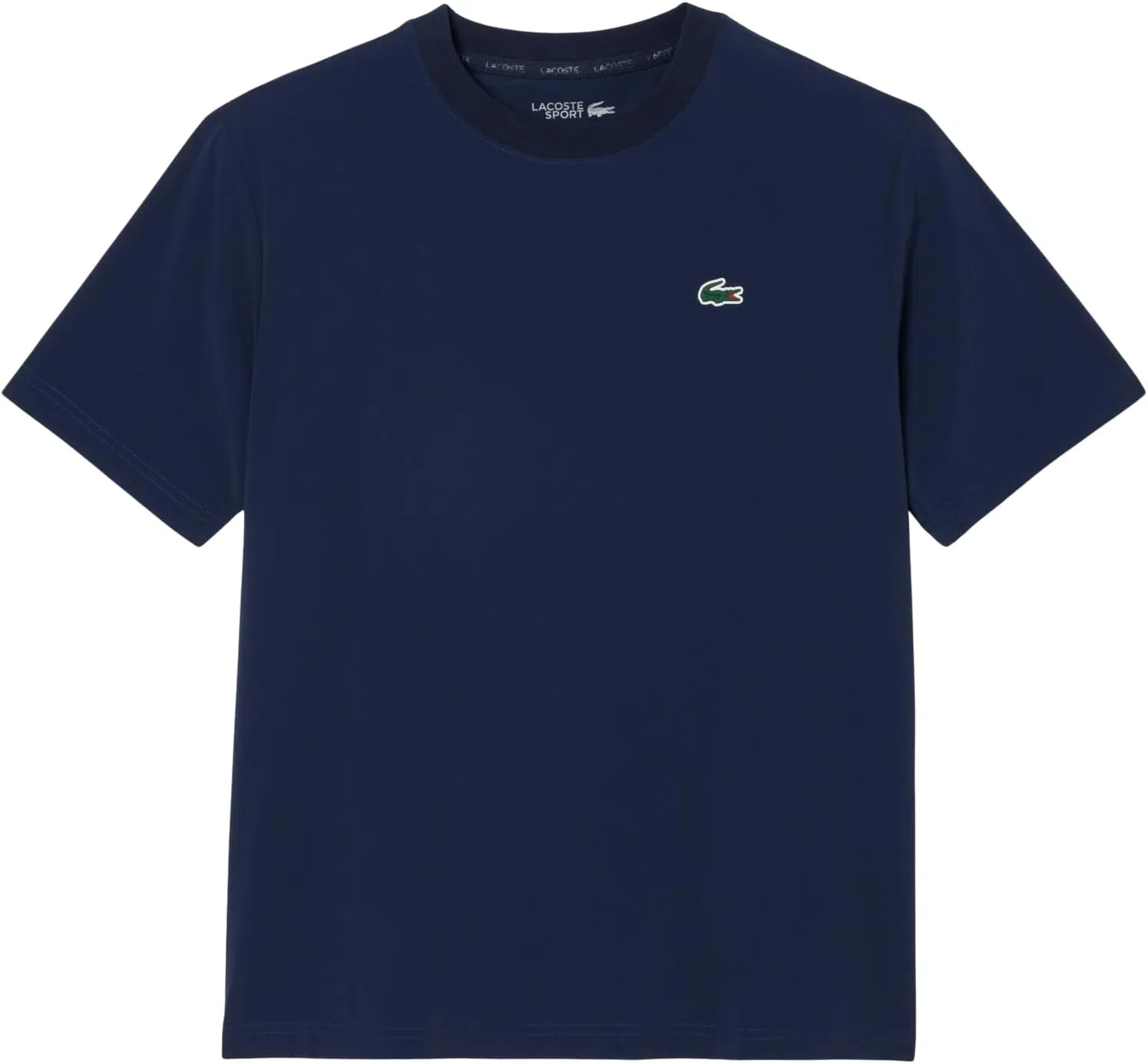 Мужская спортивная футболка Lacoste Ultra Dry светлыйweight Stretch Sport, с технологией отвода влаги, черный