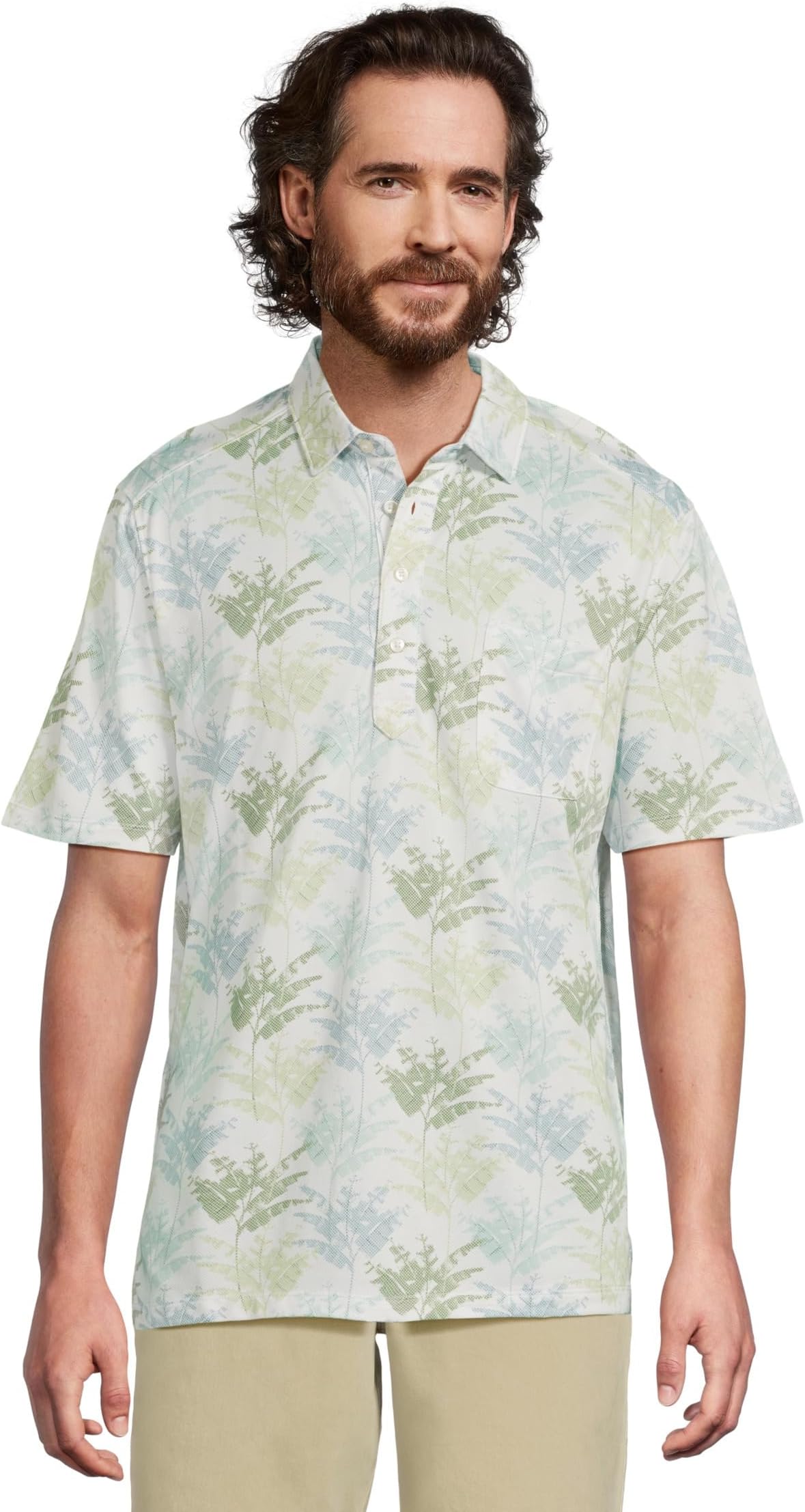 

Поло Tommy Bahama San Lucio Verde Palms Polo Short Sleeve, цвет Elm