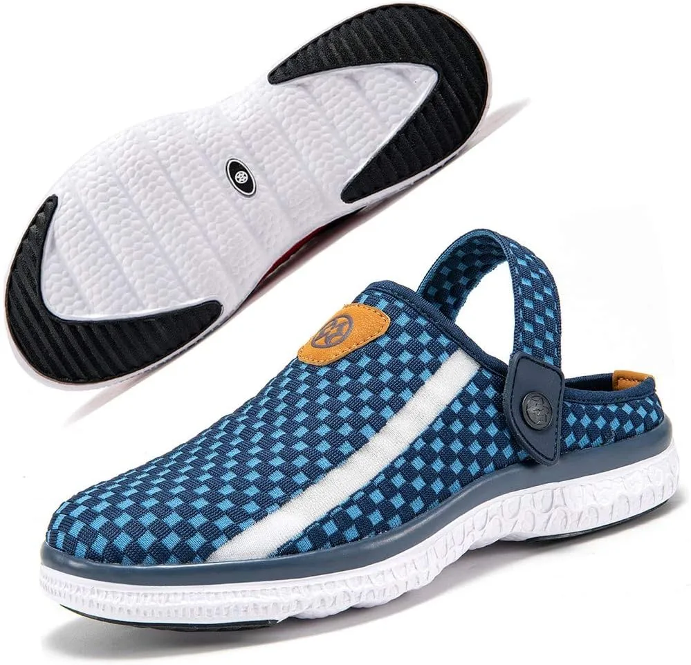Сабо, тапочки, летняя пляжная с Удобные сетчатые и нескользящие сандалии на мягкой платформе для женщин и мужчин, ЕС 36-48, Великобритания 3-13 Gaatpot, темно-синий