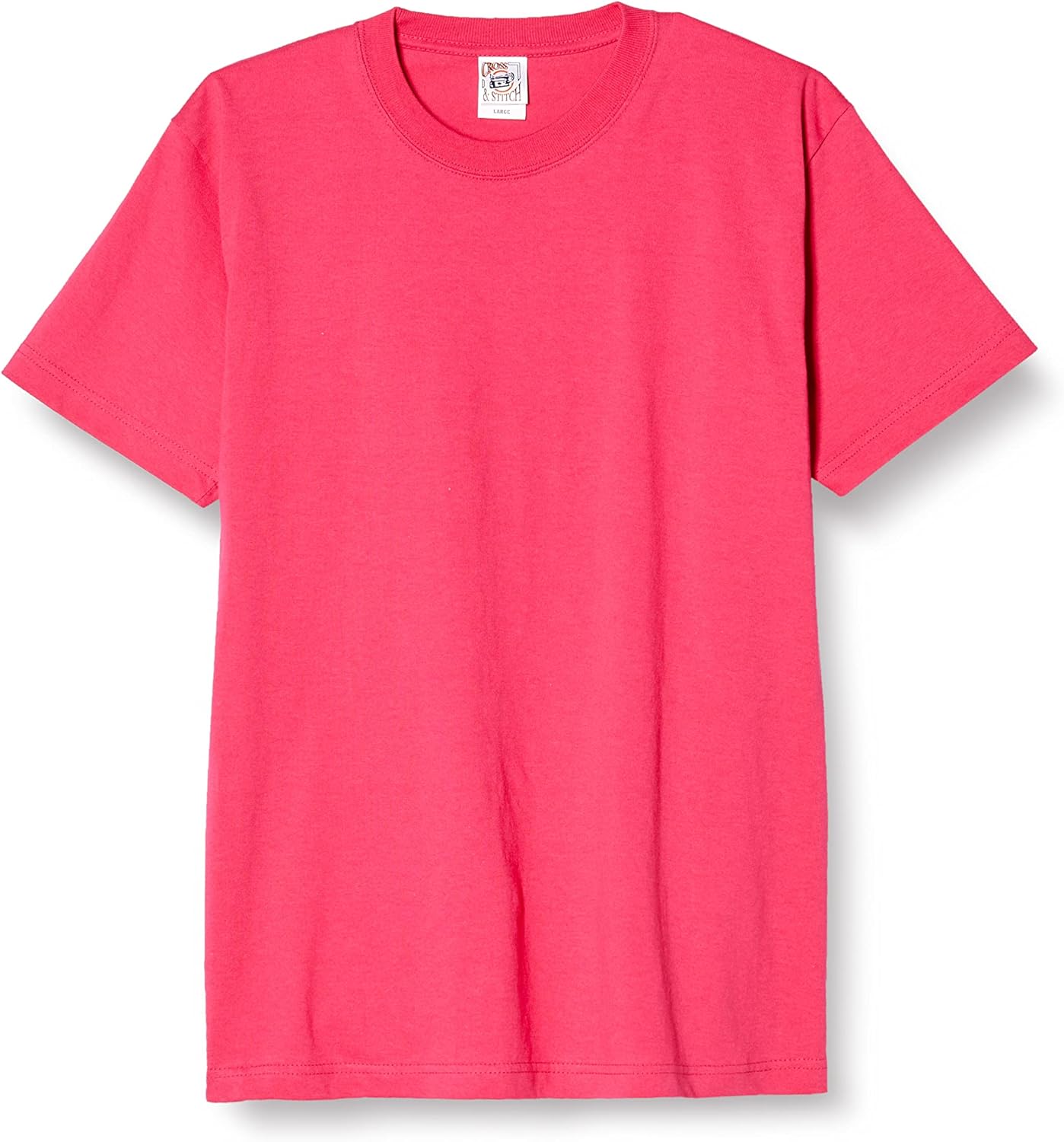 

Футболка с коротким рукавом Cross and Stitch OE1116 Open End Maxweight, мужская и женская Cross Stitch, розовый