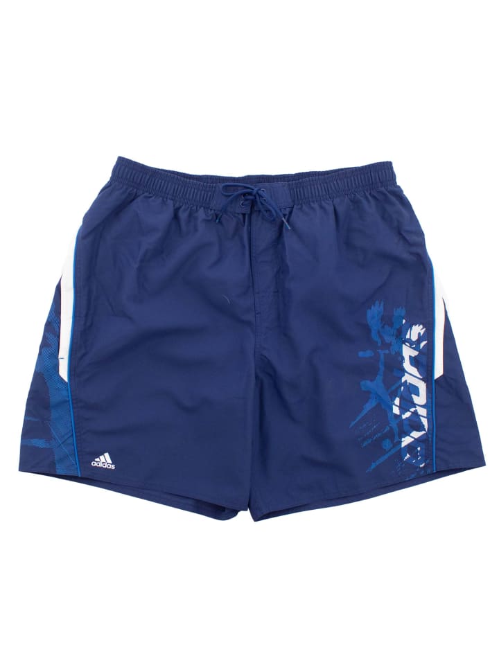 

Adidas Шорты с линейным графическим рисунком, синие