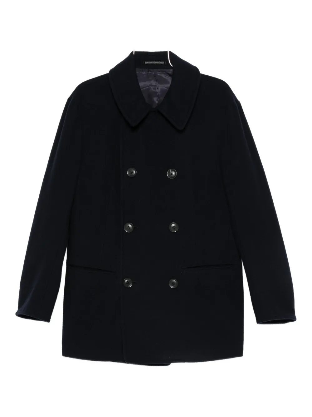 

Двубортное пальто Yohji Yamamoto, черный