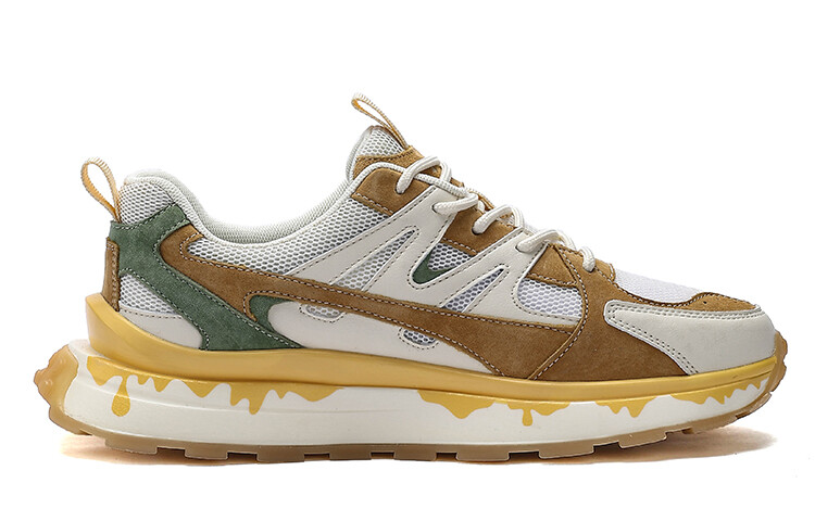 Кроссовки JEEP SPIRIT Lifestyle Shoes Men Low-top White/orange/green, оранжевый — фото 2