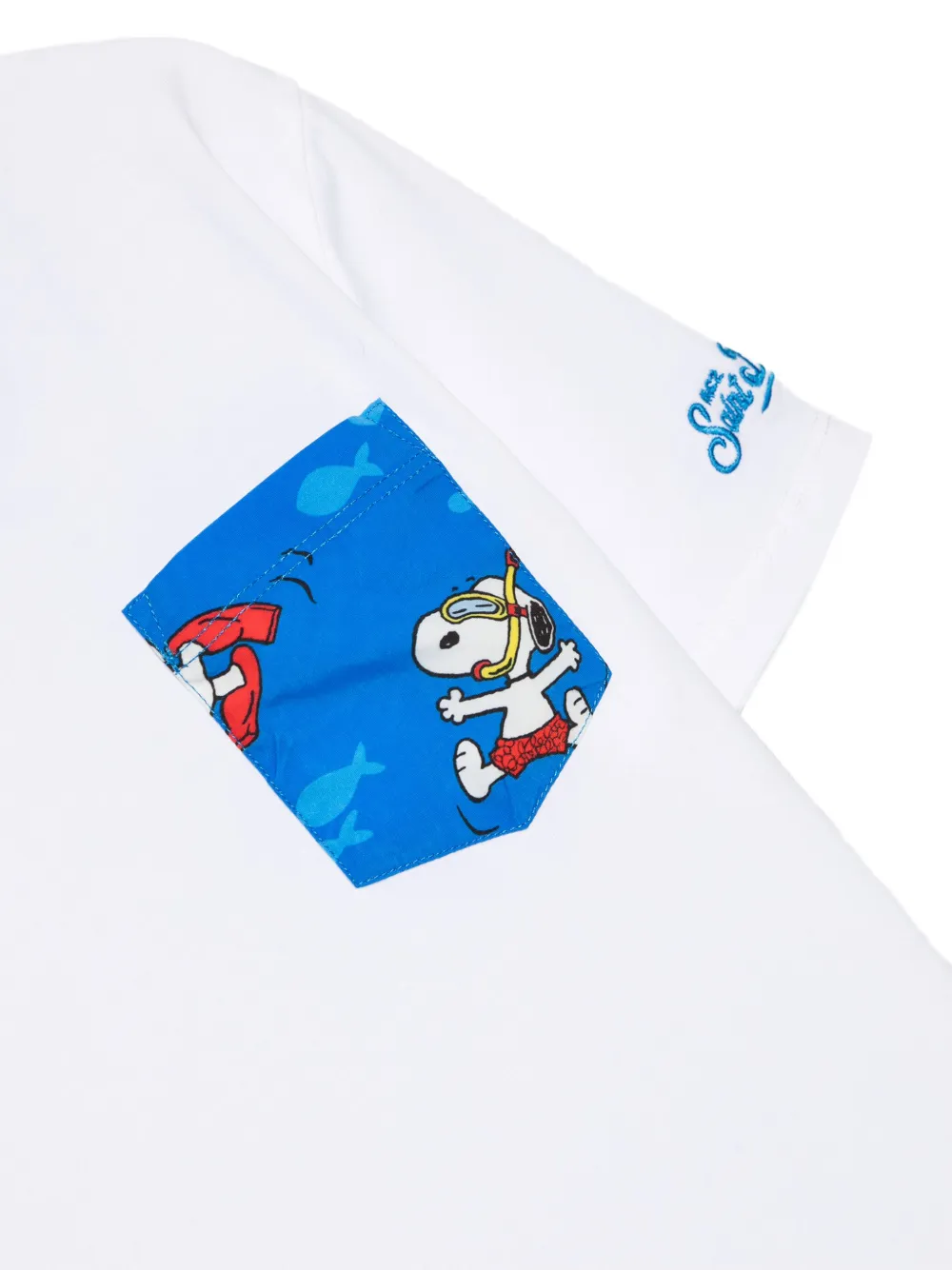 Футболка с принтом Snoopy из коллаборации с Peanuts Mc2 Saint Barth Kids, белый — фото 3