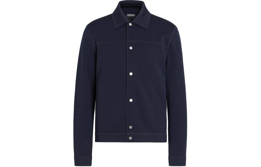 

Ermenegildo Zegna Трикотажный кардиган Zegna с отложным воротником, Marine Blue