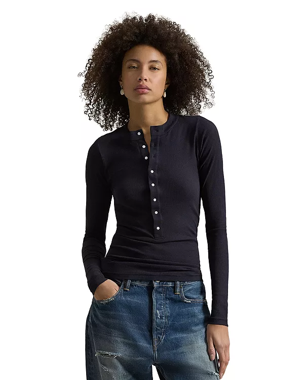 

Топ-Поло в рубчик от Lauren Ralph Lauren Ralph Lauren, синий