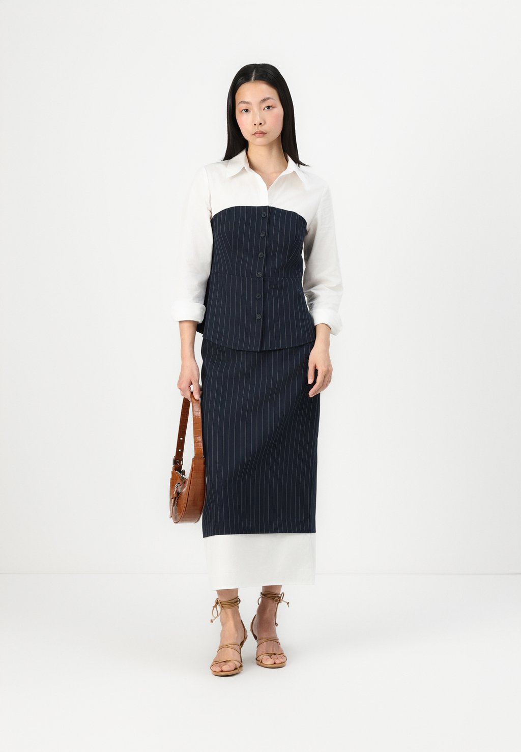 

Юбка-карандаш ONLKELSEY PINS SKIRT ONLY, темно-синий